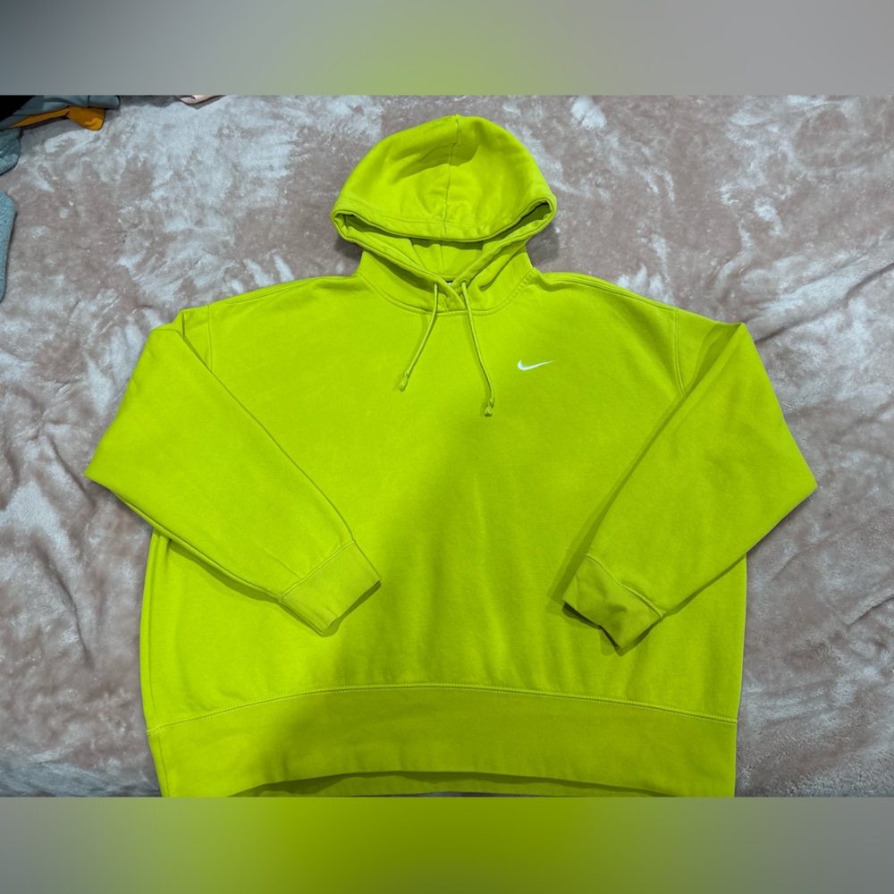 Women’s Nike sportswear cotton hoodie cyan slight crop fit size XL extra large